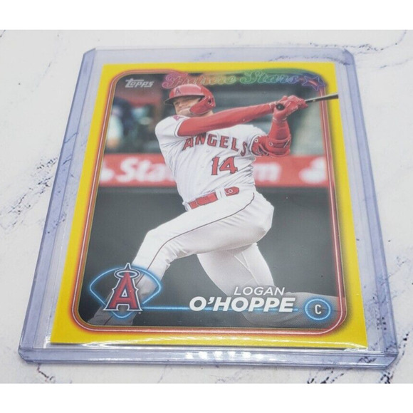 2024 Topps Series 1 Logan O’Hoppe Future Stars Yellow #298 Los Angeles Angels - Picture 3 of 4